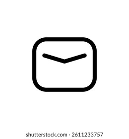 Envelope or mail icon. Suitable for web design, app interfaces, and other graphic design projects. Minimalist style
