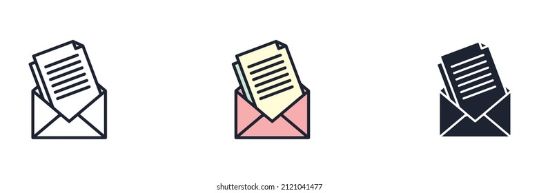 Envelope mail icon symbol template for graphic and web design collection logo vector illustration