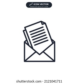 Envelope mail icon symbol template for graphic and web design collection logo vector illustration
