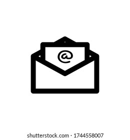 envelope mail icon in trendy flat design