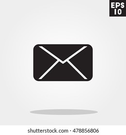 Envelope, mail icon in trendy flat style isolated on grey background. Envelope, mail symbol for your design, logo, UI. Vector illustration, EPS10.