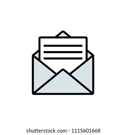 envelope with mail icon vector
