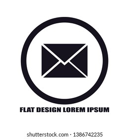 Envelope Mail. icon. Vector Eps 10. Lorem Ipsum Flat Design 