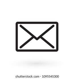 Envelope Mail icon, vector illustration. Flat design style