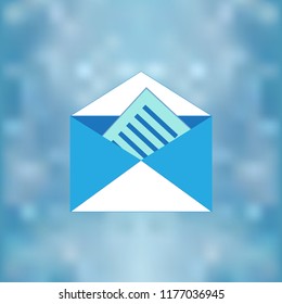 Envelope Mail icon, vector illustration. Flat design style