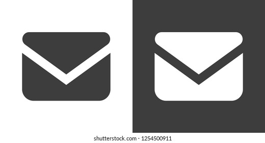 Envelope mail icon, vector illustration. Flat design style