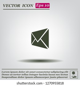 Envelope Mail icon, vector illustration. Flat design style