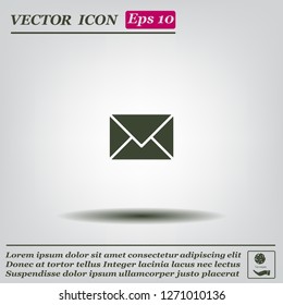 Envelope Mail icon, vector illustration. Flat design style