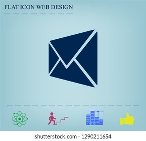 Envelope Mail icon, vector illustration. Flat design style
