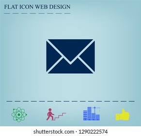 Envelope Mail icon, vector illustration. Flat design style