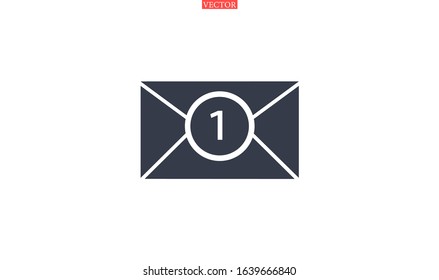 Envelope Mail icon, vector illustration. Web design icon