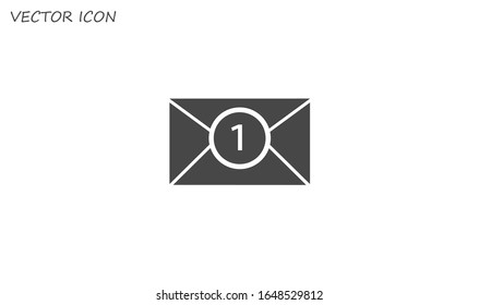 Envelope Mail icon, vector illustration. Web design icon