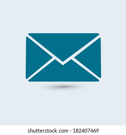 Envelope Mail Icon, Vector Illustration. Flat Design Style 