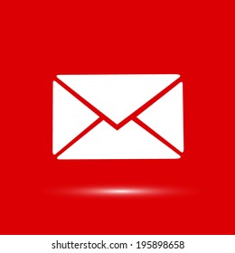 Envelope Mail icon, vector illustration. Flat design style