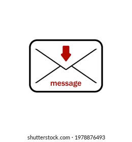 Envelope, mail icon. Vector illustration isolated.