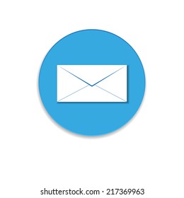 Envelope Mail icon, vector illustration. Flat design style