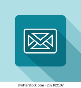 Envelope Mail icon, vector illustration. Flat design style.