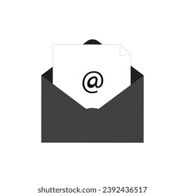 Envelope mail icon vector illustration on white background. Communication sign concept