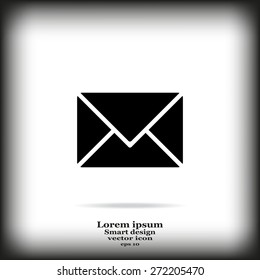 Envelope Mail icon, vector illustration. Flat design style