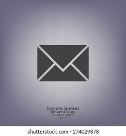 Envelope Mail icon, vector illustration. Flat design style