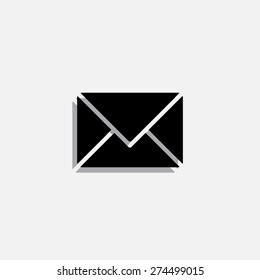 Envelope Mail icon, vector illustration. Flat design style
