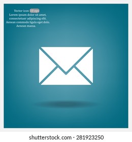Envelope Mail icon, vector illustration. Flat design style