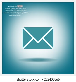 Envelope Mail icon, vector illustration. Flat design style