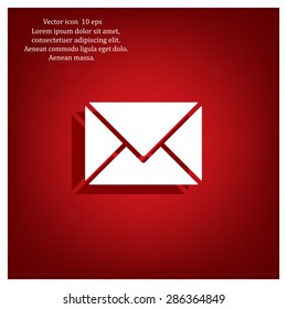 Envelope Mail icon, vector illustration. Flat design style