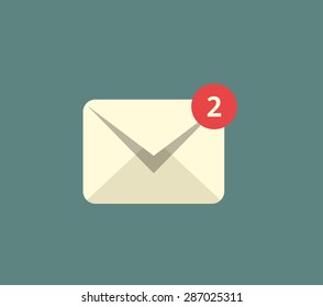 Envelope Mail icon, vector illustration. Flat design style
