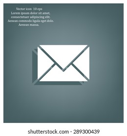 Envelope Mail icon, vector illustration. Flat design style