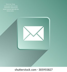 Envelope Mail icon, vector illustration. Flat design style