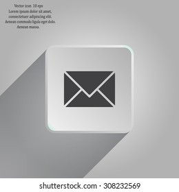 Envelope Mail icon, vector illustration. Flat design style