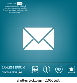 Envelope Mail icon, vector illustration. Flat design style