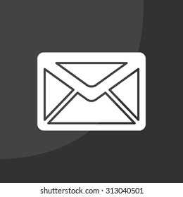 Envelope Mail icon, vector illustration. Flat design style