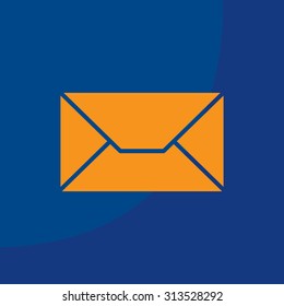 Envelope Mail icon, vector illustration. Flat design style