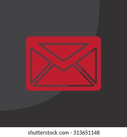 Envelope Mail icon, vector illustration. Flat design style