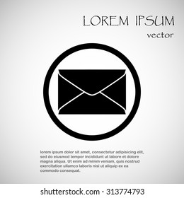 Envelope Mail icon, vector illustration. Flat design style