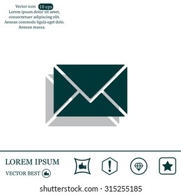 Envelope Mail icon, vector illustration. Flat design style