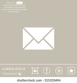 Envelope Mail icon, vector illustration. Flat design style