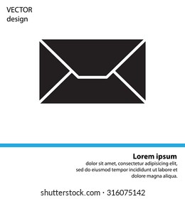 Envelope Mail icon, vector illustration. Flat design style