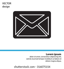 Envelope Mail icon, vector illustration. Flat design style