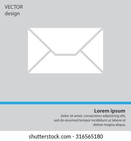 Envelope Mail icon, vector illustration. Flat design style