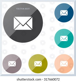 Envelope Mail icon, vector illustration. Flat design style