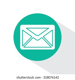 Envelope Mail icon, vector illustration. Flat design style