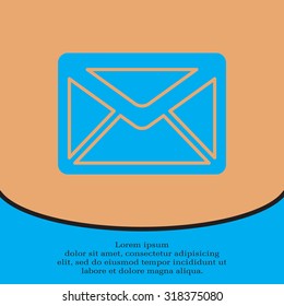 Envelope Mail icon, vector illustration. Flat design style