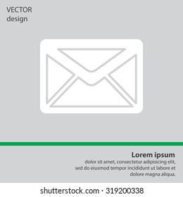 Envelope Mail icon, vector illustration. Flat design style