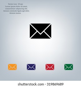 Envelope Mail icon, vector illustration. Flat design style