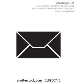 Envelope Mail icon, vector illustration. Flat design style