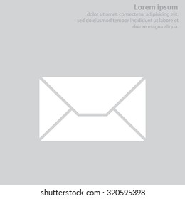 Envelope Mail icon, vector illustration. Flat design style
