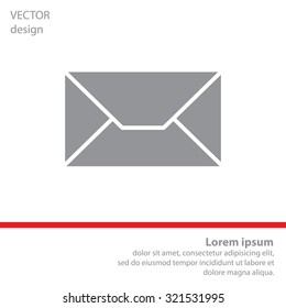 Envelope Mail icon, vector illustration. Flat design style